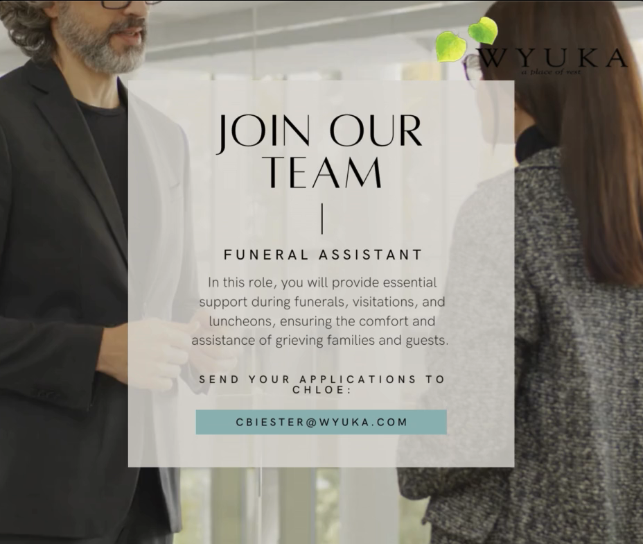 Now Hiring: Funeral Assistant